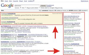 Adwords hirdetések a Google keresési hálójában
